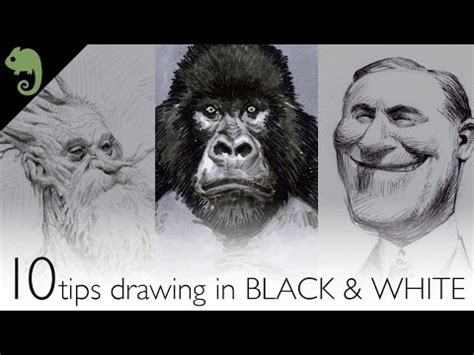 10 tips for drawing in BLACK & WHITE .